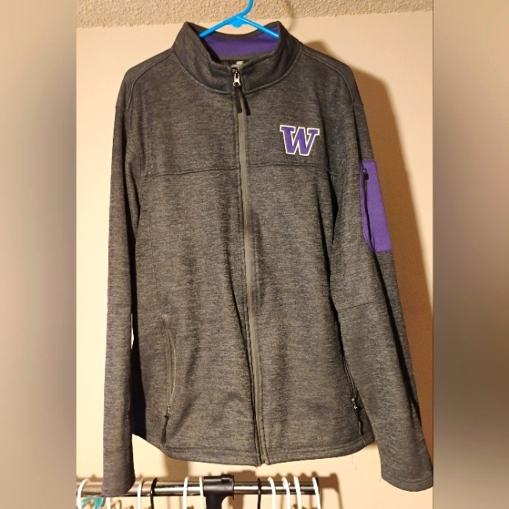 WASHINGTON HUSKIES FULL ZIP UP SWEATSHIRT